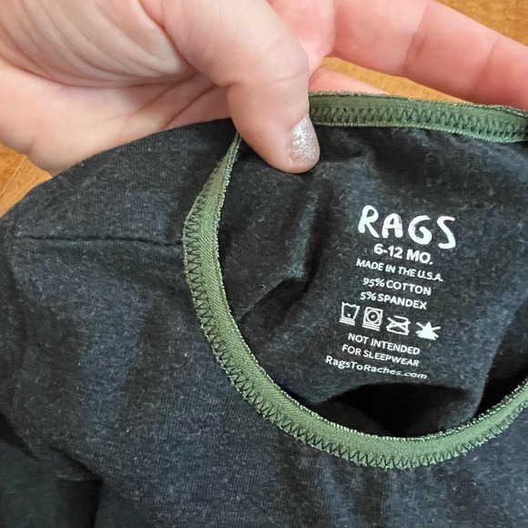 Rags to Raches Grey Rad One Piece Jumpsuit Romper, 6-12 Months - Picture 2 of 5